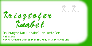 krisztofer knabel business card